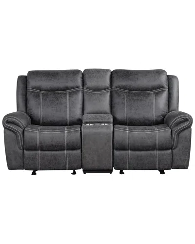 Acme Zubaida Power Motion Loveseat W/usb Port In Black