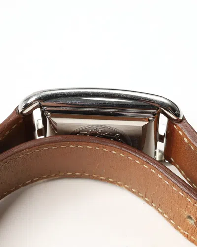 Pre-owned Hermes Hermès Cape Cod 29mm Ref Cc1.710 Full Set In Silver
