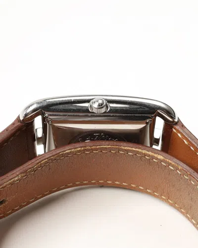 Pre-owned Hermes Hermès Cape Cod 29mm Ref Cc1.710 Full Set In Silver