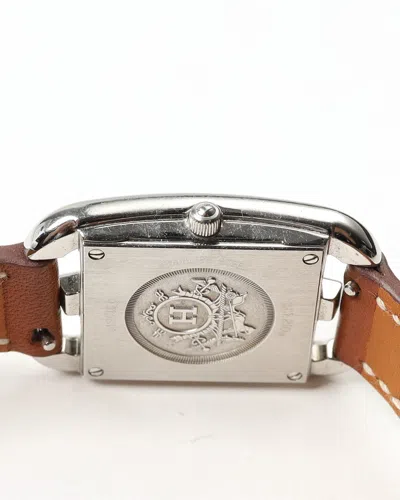 Pre-owned Hermes Hermès Cape Cod 23mm Ref Cc1.210 Full Set Watch In Silver