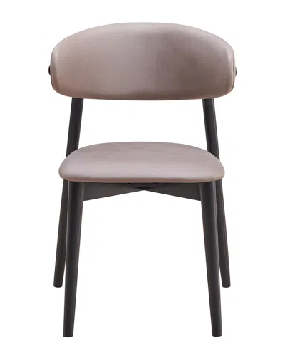 Acme Lanae Side Chair (set-2), Gray Polish Mircofi In Pink