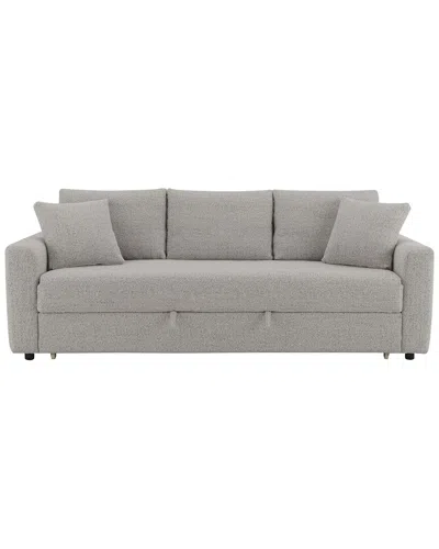 Acme Connie Sofa W/sleeper & 2 Pillows, Gray Boucl