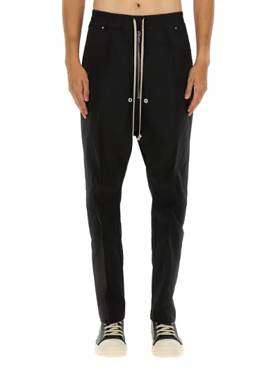 Rick Owens Wide Bela Cotton Pants In Black