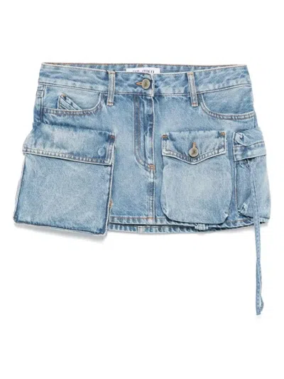 Attico Fay Mini Skirt In Blue
