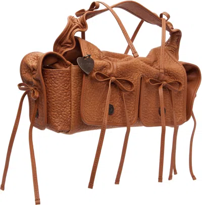 Acne Studios Tan Multipocket Grained Leather Bag