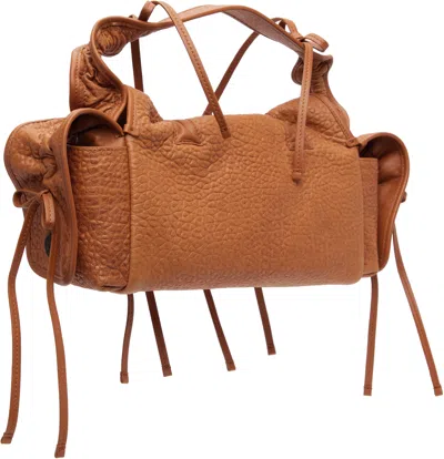 Acne Studios Tan Multipocket Grained Leather Bag