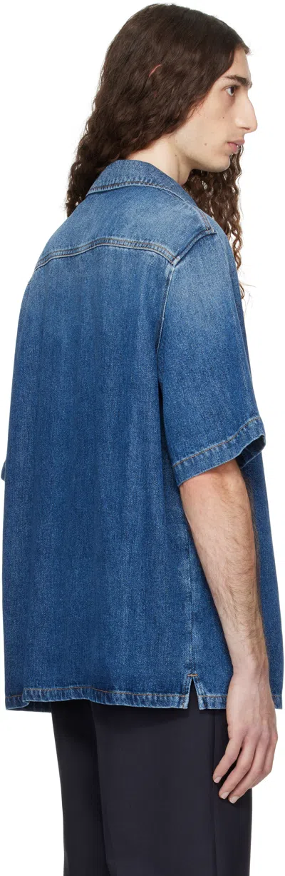Versace Medusa Biggie Denim Jacket In Blue