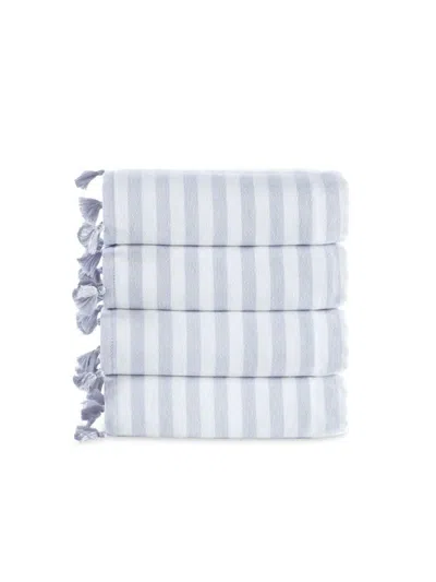 Brooks Brothers 4-piece Fringe Turkish Cotton Hand Towel Set