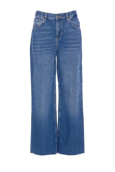 Liu •jo Liu Jo Straight-leg High-waisted Blue Jeans In Blue