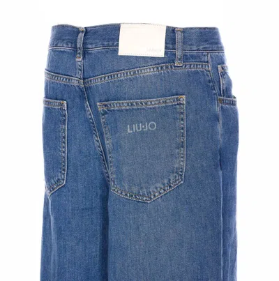 Liu •jo Liu Jo Straight-leg High-waisted Blue Jeans In Blue