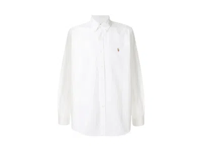 Pre-owned Polo Ralph Lauren Men's  Long Sleeve Oxford Sport Shirt In White