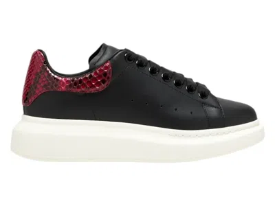 Pre-owned Alexander Mcqueen Oversized Red Python Print (women's) Sneakers In Black