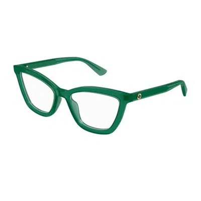 Gucci Gg1686o Linea Gg Logo Eyeglasses In Green
