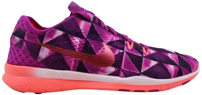 Pre-owned Nike Free 5.0 Tr Fit 5 Prtwhite (women's) Sneakers In Fuchsia Flash/hot Lava/fuchsia Glow In Multi