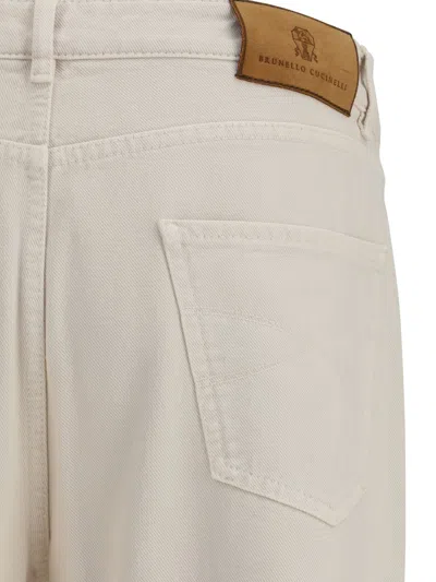 Brunello Cucinelli Comfortable Fit Dyed Jeans With Turn-up Hems