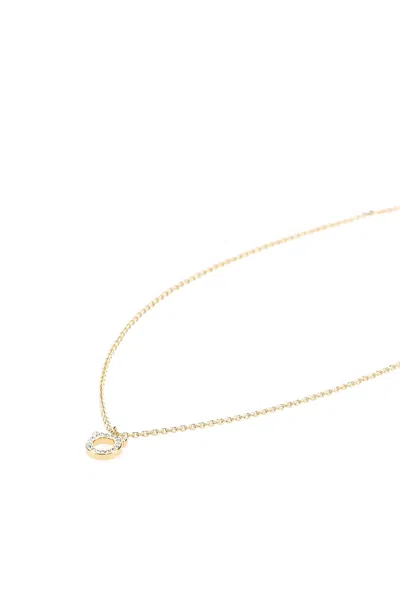 Ferragamo Golden Gancini Pendant Necklace In Gold