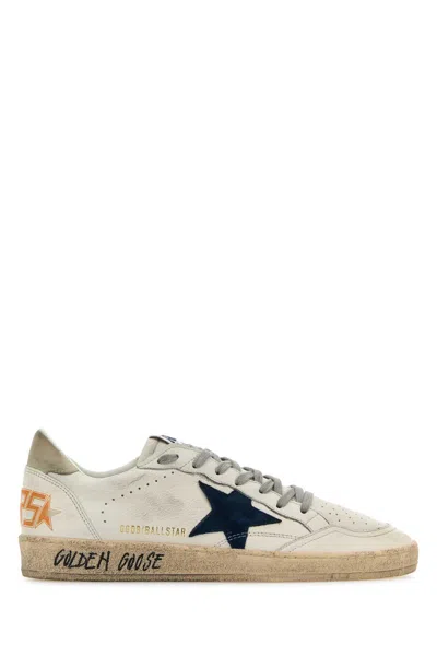Golden Goose White Leather Ball Star Sneakers
