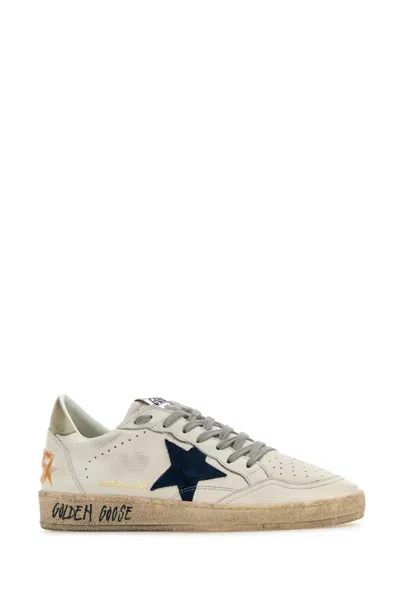 Golden Goose White Leather Ball Star Sneakers