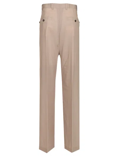 Rick Owens Silk Charmeuse Trousers Jackets Beige In Neutral
