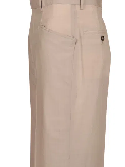 Rick Owens Silk Charmeuse Trousers Jackets Beige In Neutral
