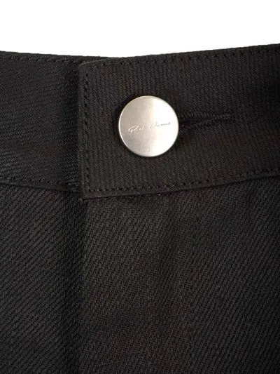 Rick Owens Linen Twill Long Skirt Jackets Black In Black