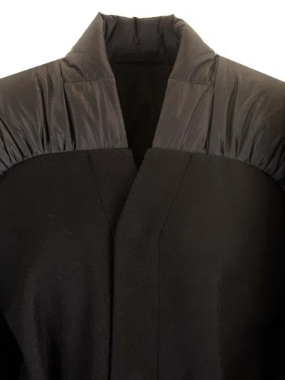 Rick Owens Duvetina Long Coat Crafted In Black