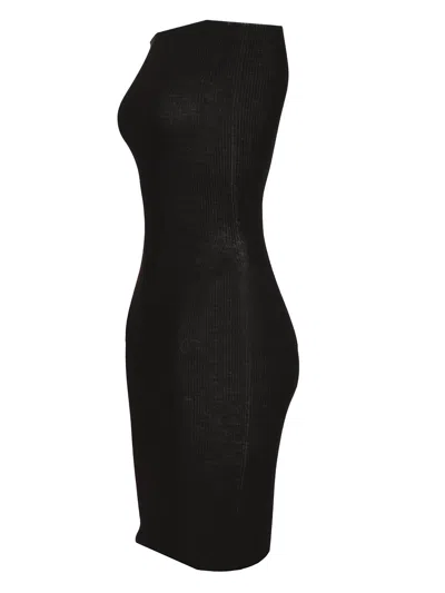 Rick Owens Black Athena Top Lightweight Wool Knit Jackets Black In Black