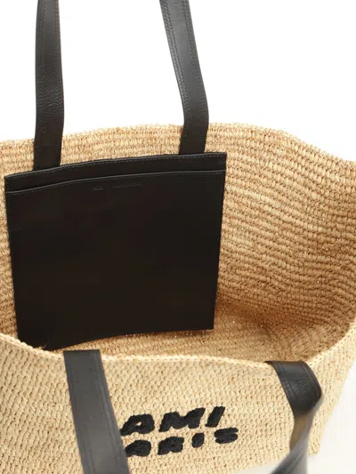 Ami Alexandre Mattiussi Raffia Tote Bag