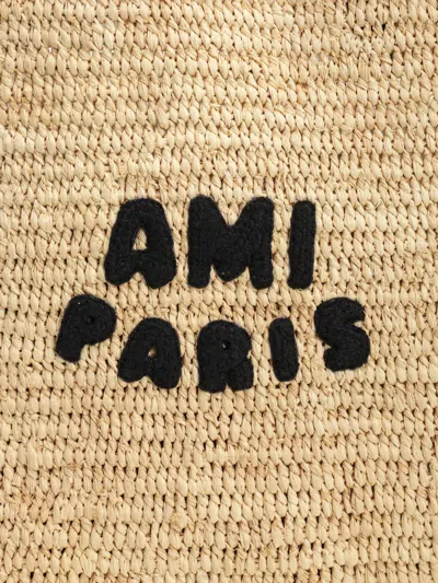 Ami Alexandre Mattiussi Raffia Tote Bag