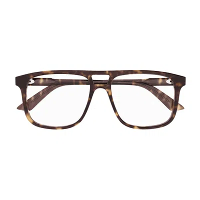 Gucci Gg1035o Linea Institutional Logo 002 Havana Glasses In Brown