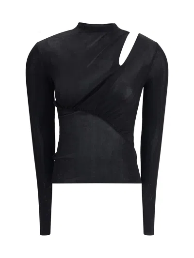 Self-portrait Self Portrait Women Cut Out Knit Top In Black