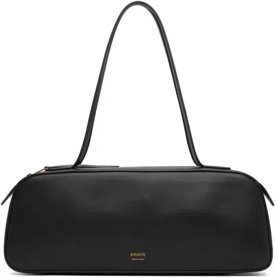 Khaite Simona Patent Leather Shoulder Bag In Black
