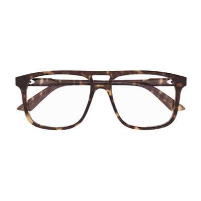 Gucci Gg1035o Linea Institutional Logo 002 Havana Glasses In Brown
