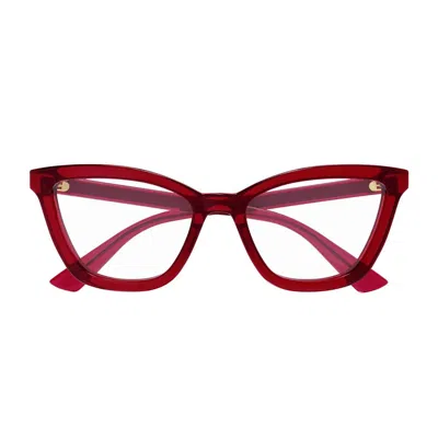 Gucci Gg1686o Linea Gg Logo Eyeglasses In Burgundy