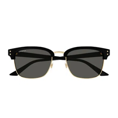 Gucci Gg1897sk Linea Institutional Logo 001 Black Grey Sunglasses In Black