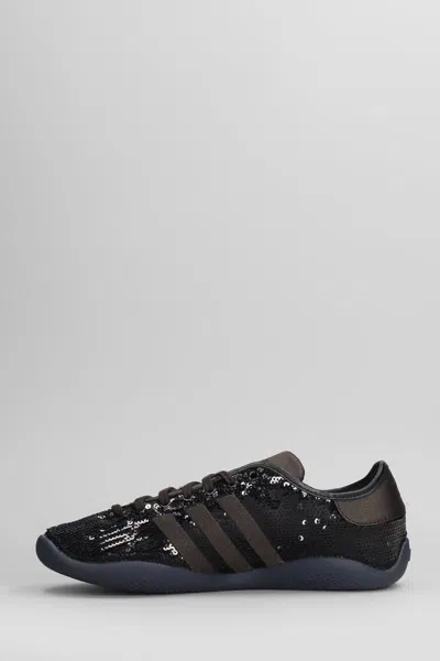 Adidas Originals By Wales Bonner Lo Pro Sequin Sneakers In Black Fabric