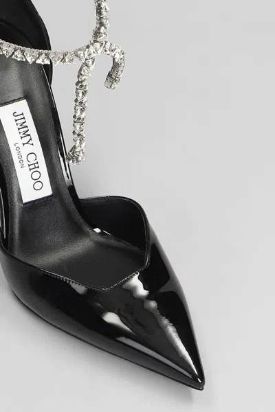 Jimmy Choo Stevie 100 Crystal-embellished Pumps In Patent Leather