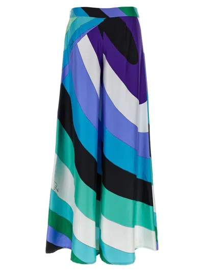 Pucci Iris Macro Trousers Clothing In Multi