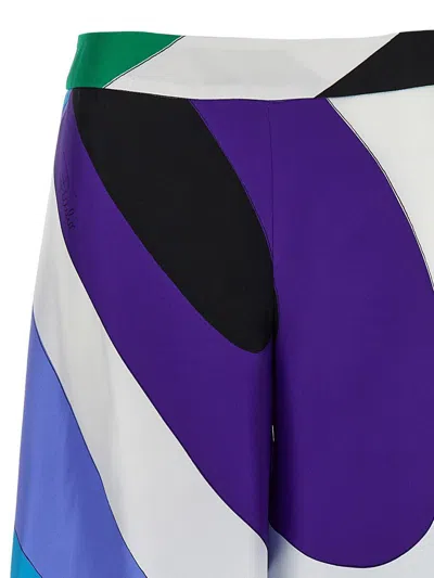Pucci Iris Macro Trousers Clothing In Multi