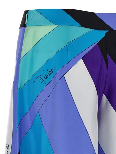 Pucci Iris Macro Trousers Clothing In Multi