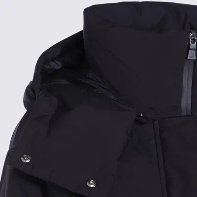 Herno Long Length Quilted Hooded Down Jacket In Blue
