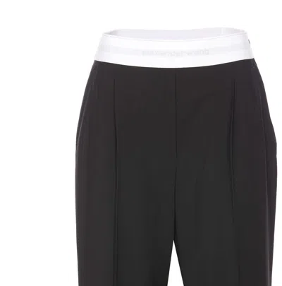 Alexander Wang High Waisted Pleated Pant With Logo Elastic Clothing