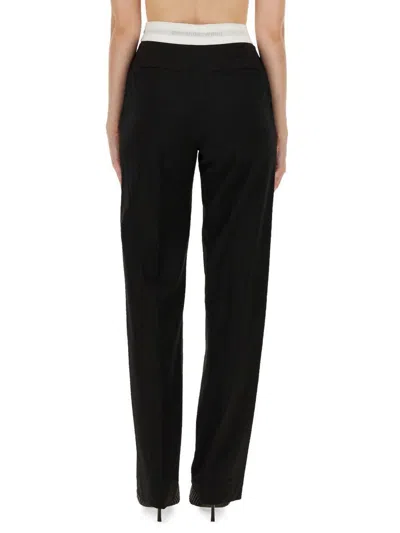 Alexander Wang High Waisted Pleated Pant With Logo Elastic Clothing