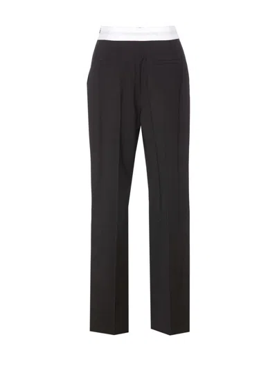 Alexander Wang High Waisted Pleated Pant With Logo Elastic Clothing