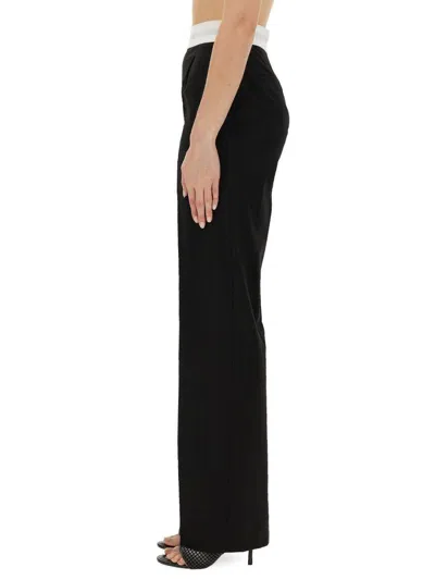 Alexander Wang High Waisted Pleated Pant With Logo Elastic Clothing