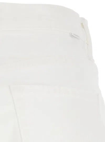 Mother 'the Dodger Sneak' White Five Pocket Jeans In Cotton Woman In White