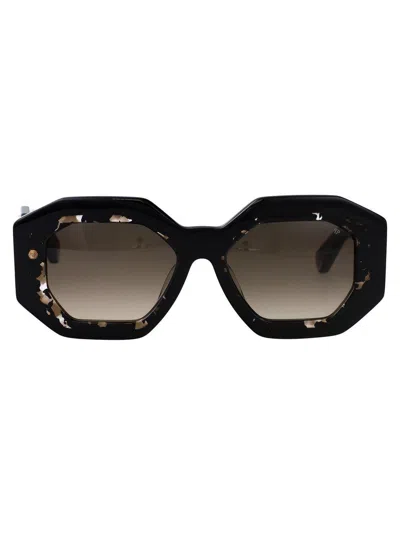 Philipp Plein Geometric-frame Sunglasses In Brown