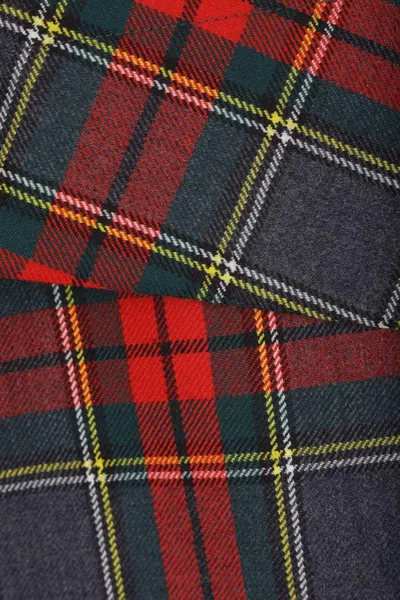 Vivienne Westwood Asymmetric Wrap Skirt With Check Pattern And Button Fastening