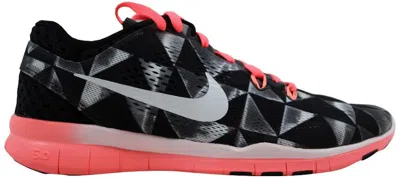 Pre-owned Nike Free 5.0 Tr Fit 5 Print (women's) Sneakers In Black/white/lava Glow In Multi