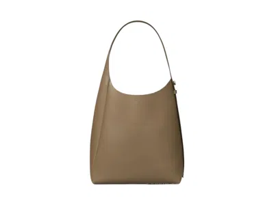 Pre-owned Tory Burch Women's  Romy Hobo Bag In Wild Mushroom In Brown
